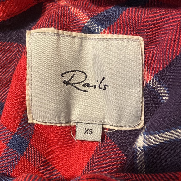 Rails Red Plaid Button Down Sleeveless Shirt Dress - Picture 5 of 7